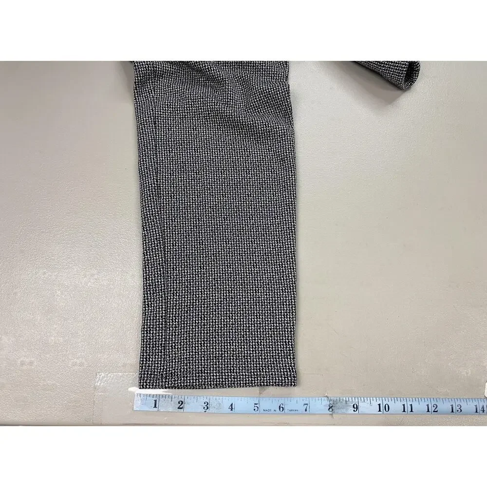 J Jill Wearever Smooth Fit Slim Leg Pants Small Black Houndstooth Career 29x28 - Picture 8 of 12